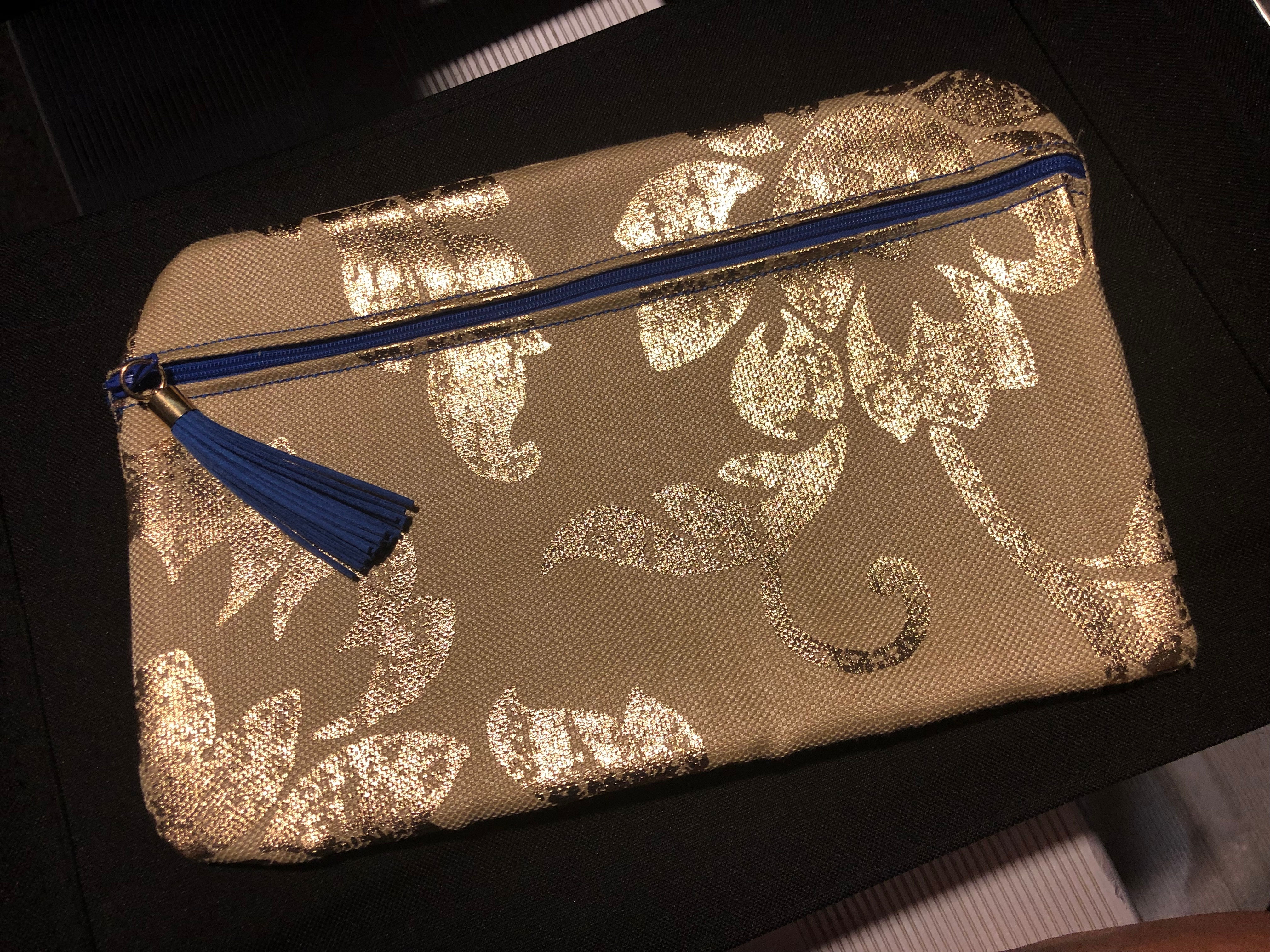 Gold Leaf Rodina Makeup Bag