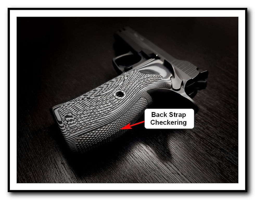 Thumbnail: SIG P210 G10 Grips - Armory Craft - For US P210 Target & Standard - Black/Gray