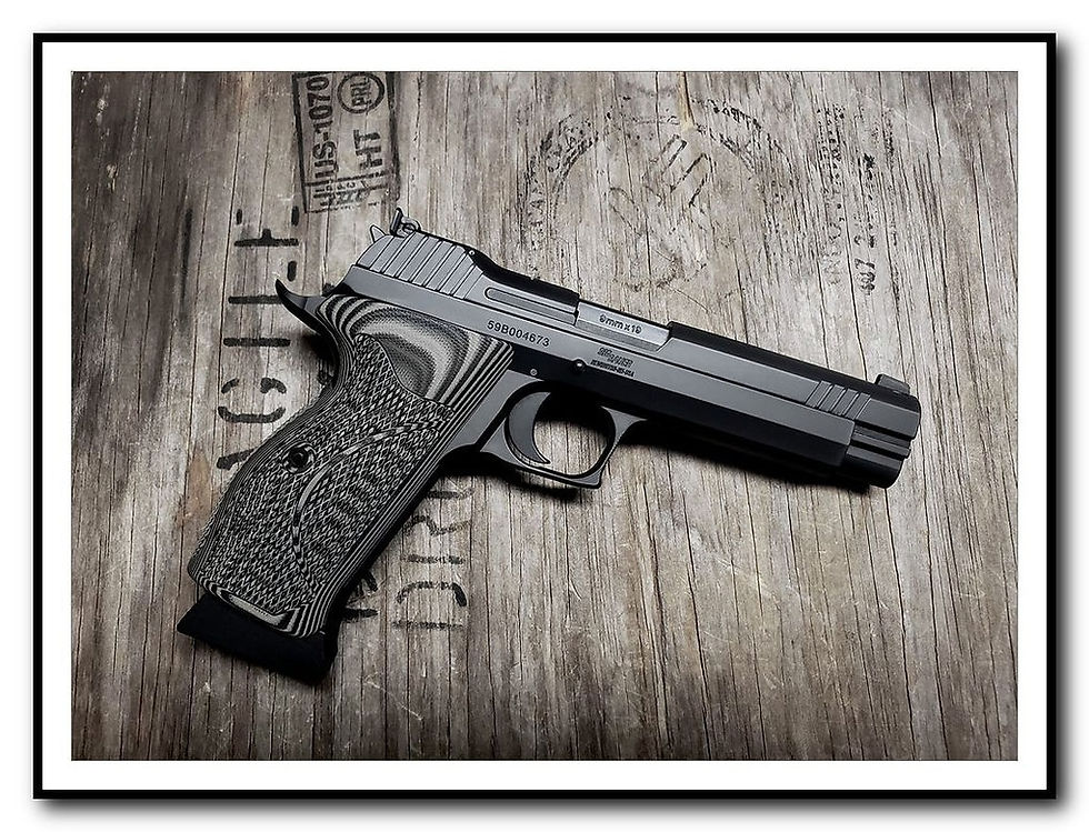 Thumbnail: SIG P210 G10 Grips - Armory Craft - For US P210 Target & Standard - Black/Gray