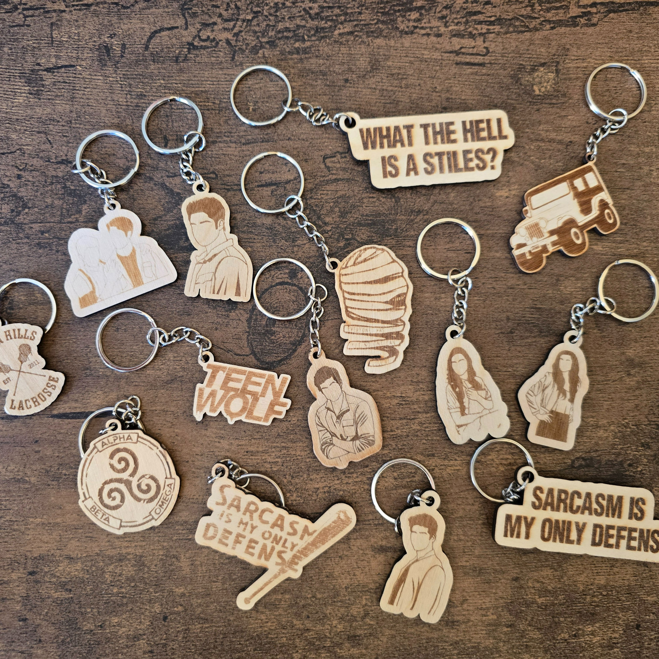 Porte-clé Bois - Teen wolf