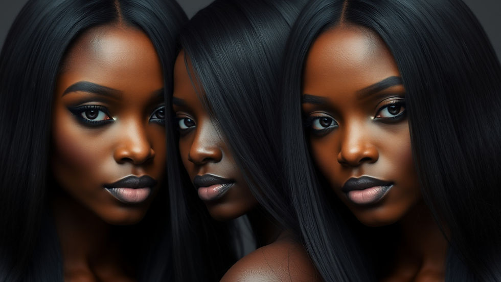 Different textures of luxury human hair extensions including straight, wavy, and curly styles