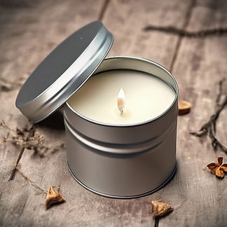 Handmade candle in metal tin.jpg