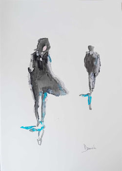 102  vento, 2025, 30x42 cm, acrilici su carta magnani.