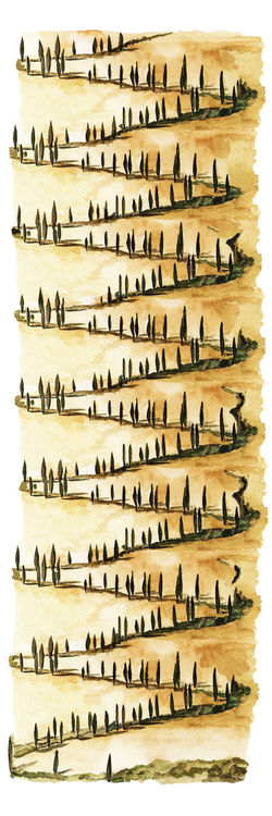 a22 la salita - 2015 - Giclee, ink and acrylic on canvas - 60 x 180 cm - 24''x72''