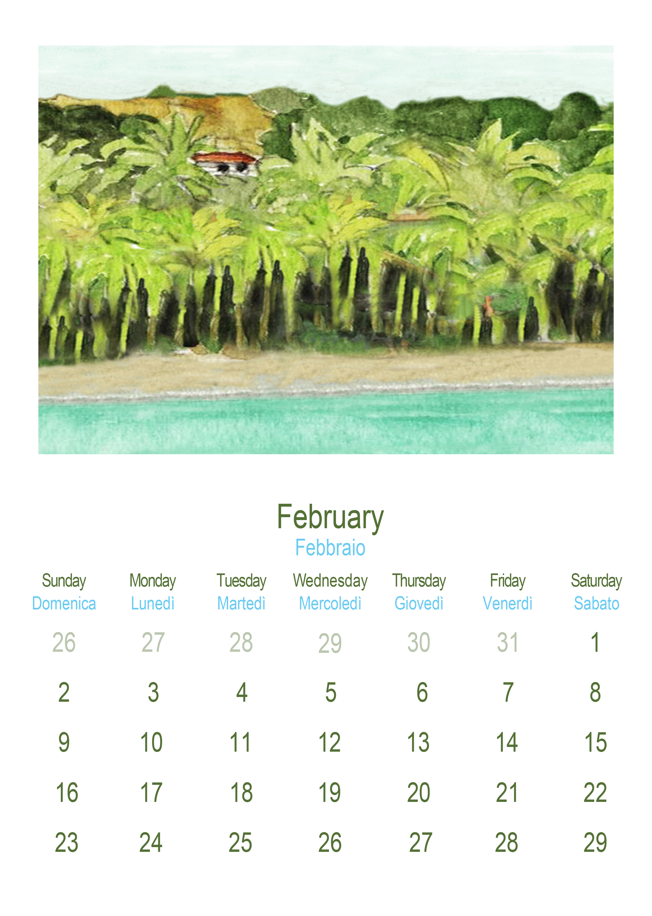 Sea and beaches 2020 february
