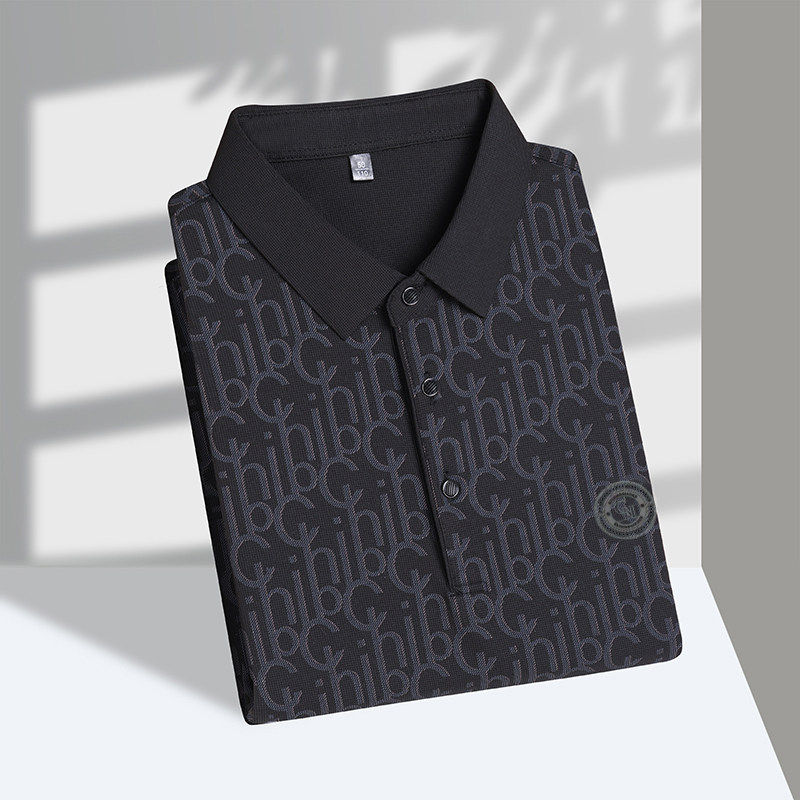 Thumbnail: Short Sleeve Polo Shirt with Badge — Solid Colour