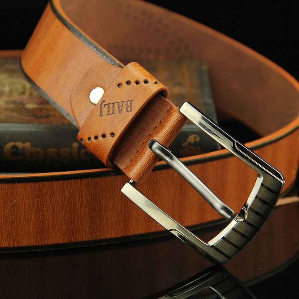 Thumbnail: Classic Letter Print Leather Belt — Cowboy Vintage