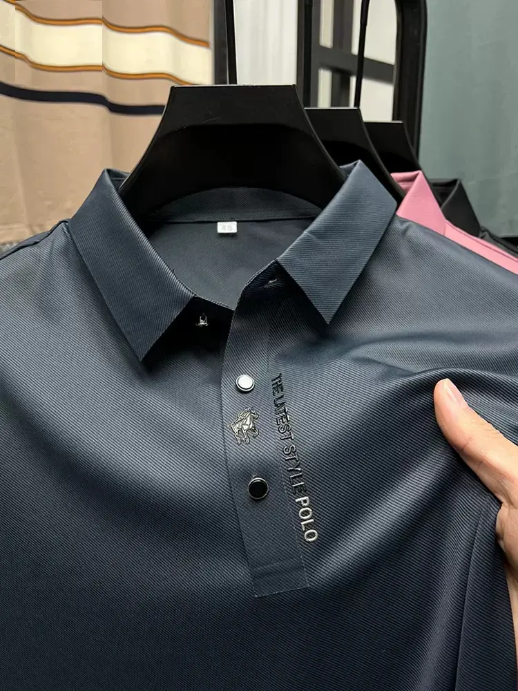 Thumbnail: Silk Cotton Polo — Solid Colour Premium