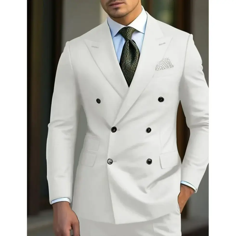 Thumbnail: Slim Fit Double-Breasted Suit — Tailored Two Piece