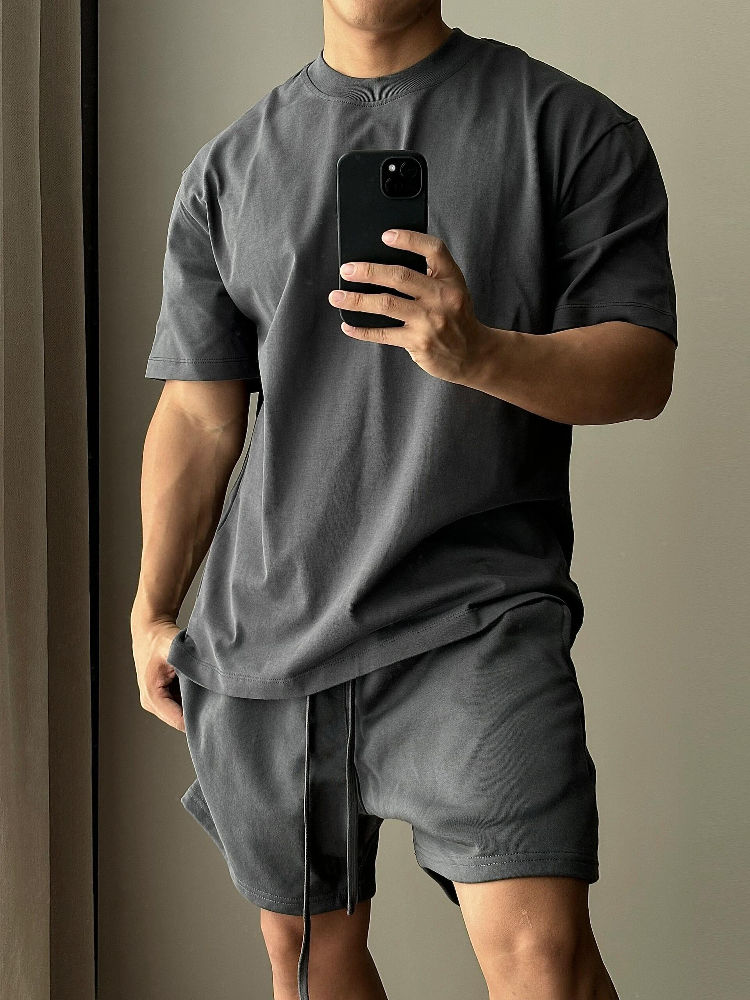 Thumbnail: Cotton T-Shirt & Shorts Co-ord Set