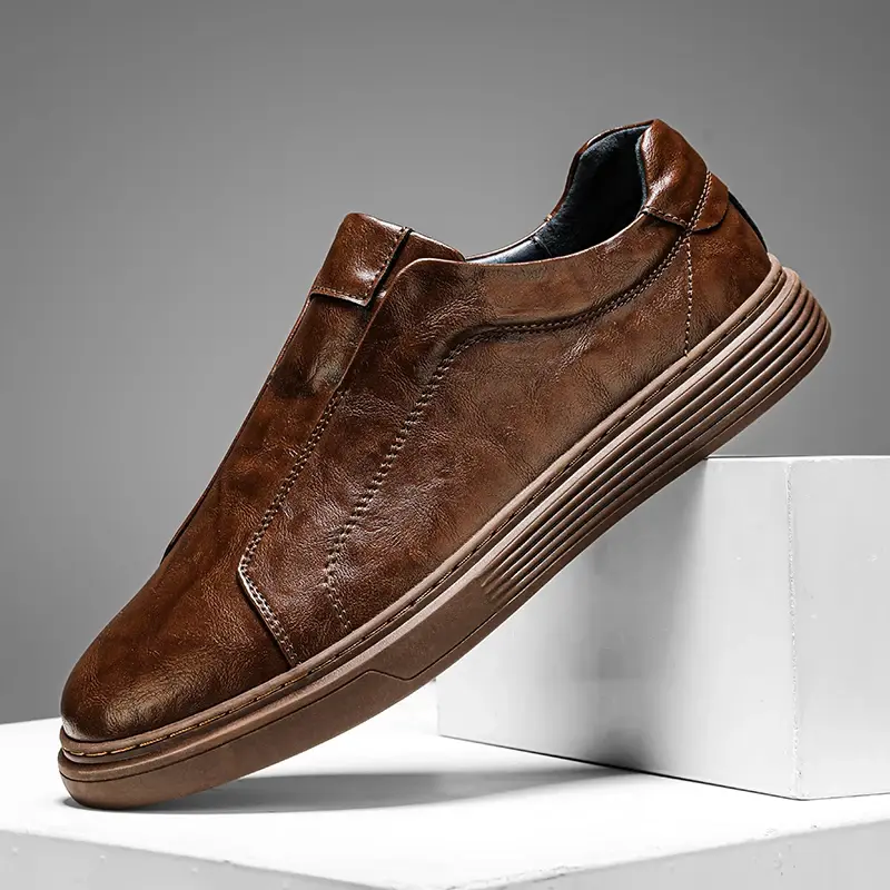 Thumbnail: Handmade Leather Skate Shoes — Flat Sole Casual