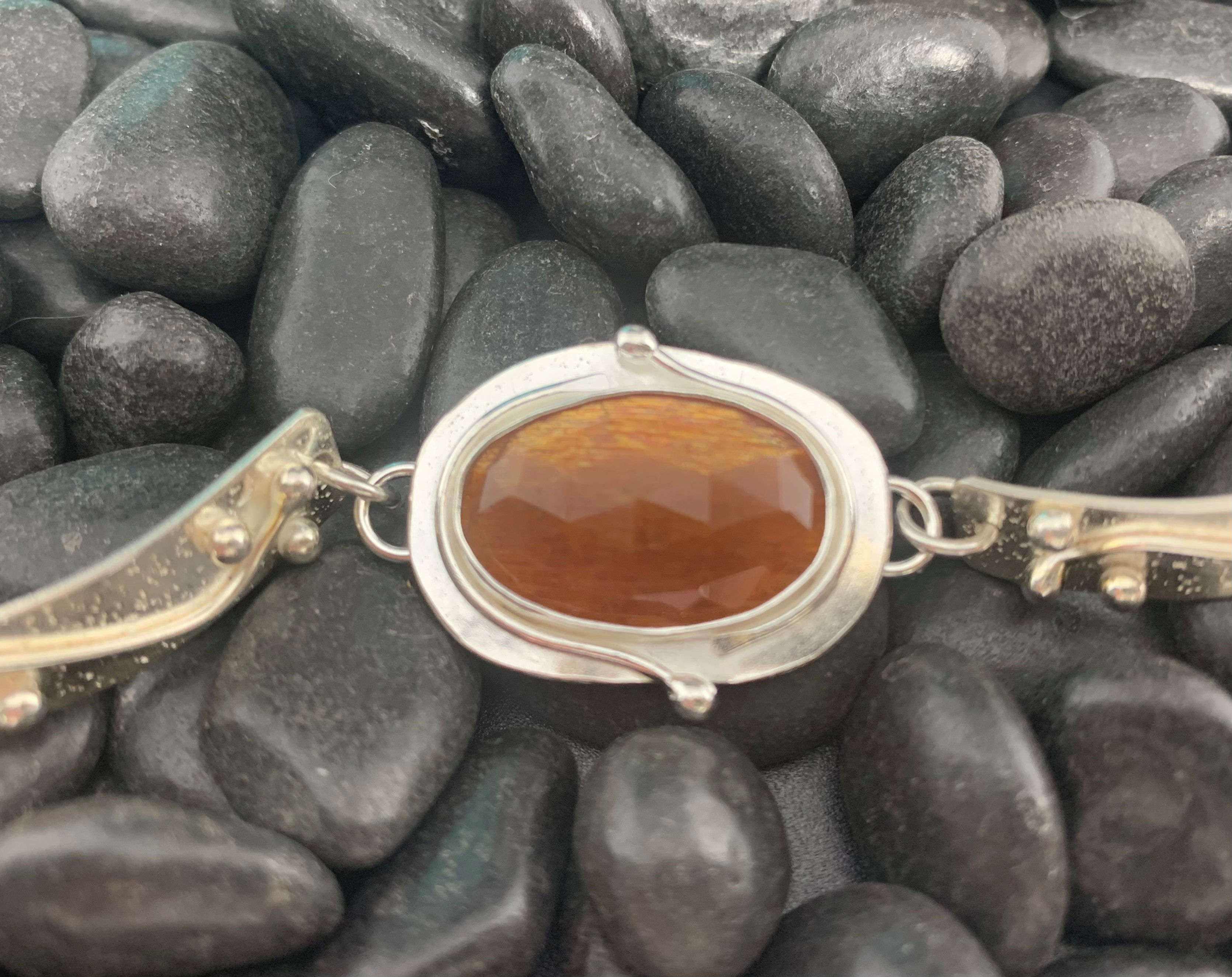 Rose Cut Sunstone Bracelet