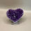 Thumbnail: Amethyst Heart Cluster 308g front on stand