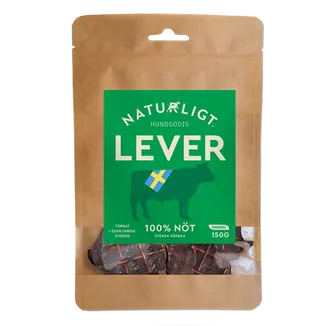 Naturligt® Dog Treats
Dried Swedish beef liver.
Air-dried at low heat to best preserve the raw material's inherent health-promoting properties of vitamins and minerals.
Preferably break into smaller pieces.
Made in Sweden.
> a protein
> Swedish raw material
> Swedish production
> without seed type
> no additives
Ingredients: 100% beef liver
Origin: Sweden
Analytical constituents: Protein 62.3%, nitrogen free extract (NFE) 5.88%, fat 17.5%, crude ash 10.5%, vegetable fiber <1.0%
Store dry.
Does not replace your dog's daily diet.