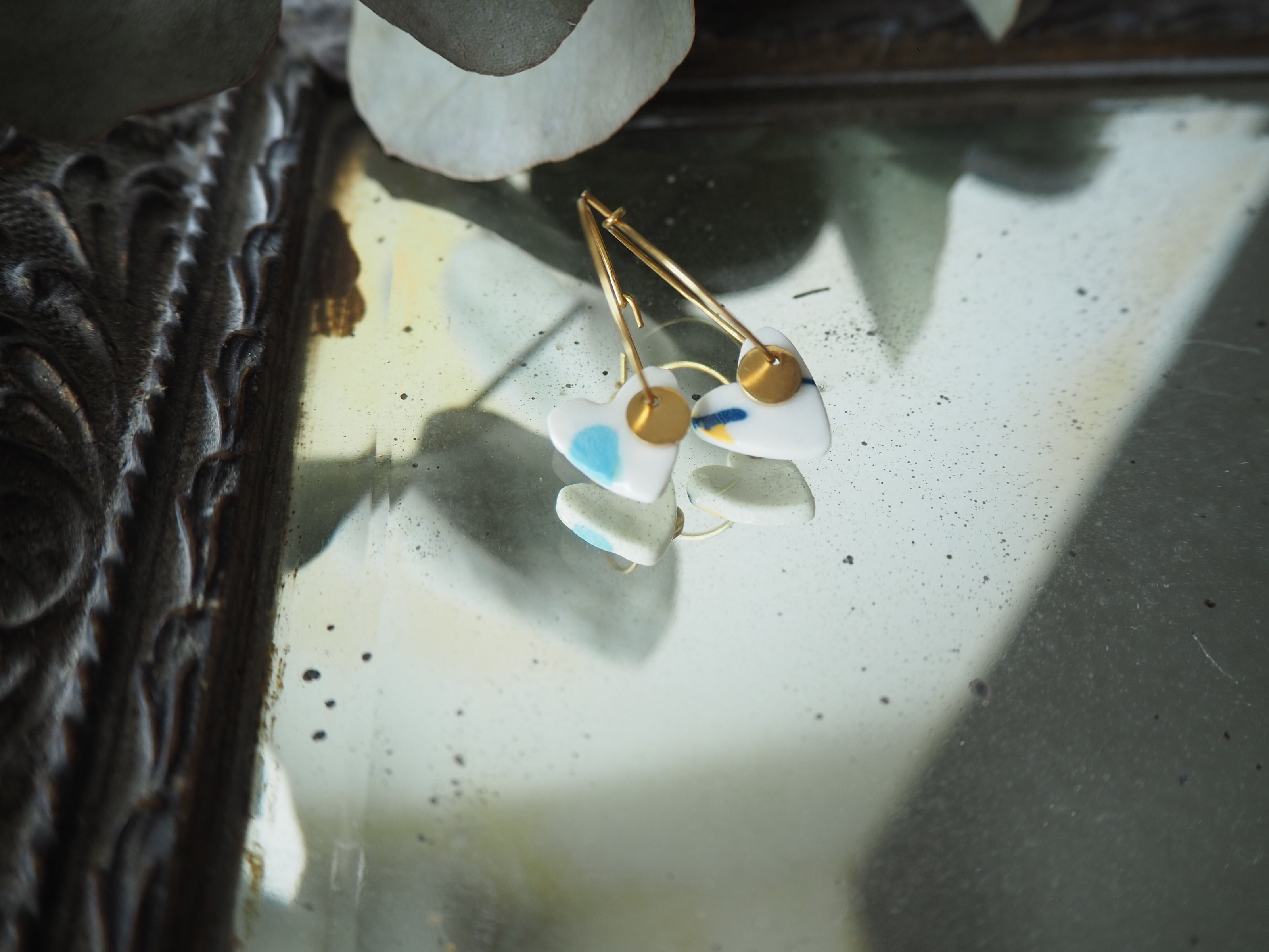 Boucles d'oreilles créoles coeurs