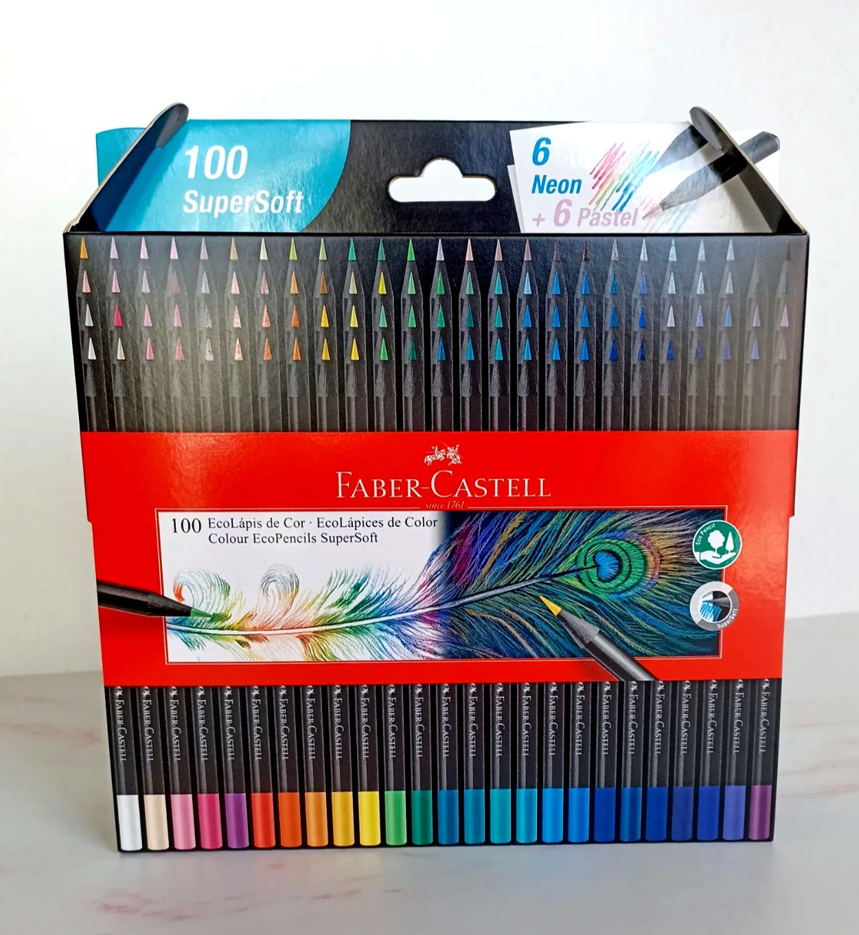 100 Lápices de Colores Supersoft Faber Castell 