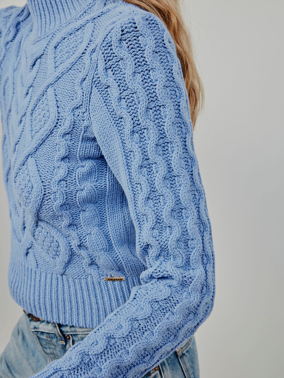 Miniatura: Blusa Anselmi Tricot Tranças Azul Porcelana