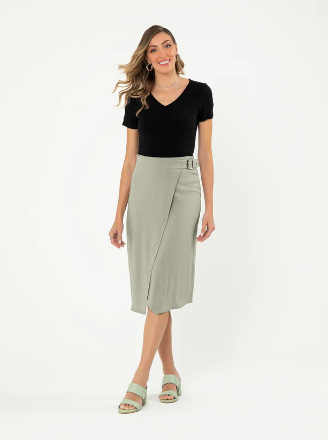 Miniatura: Blusa Decote V em Viscose Preto