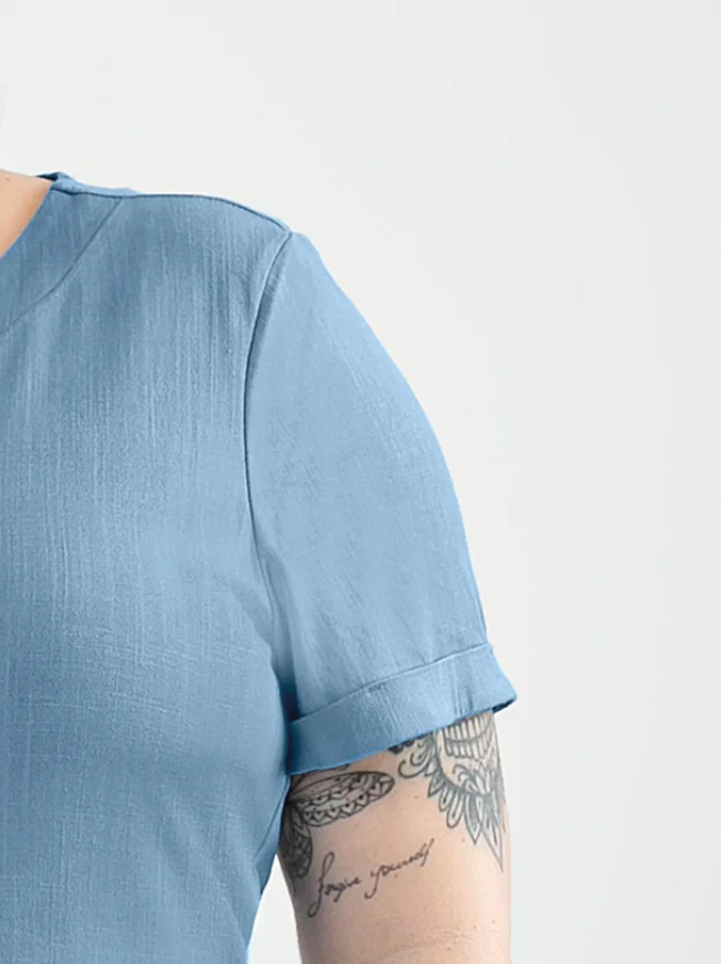 Miniatura: Blusa Plus Size em Viscose Azul