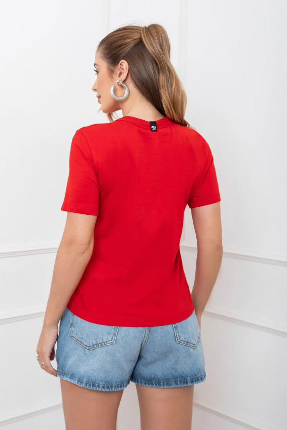 Miniatura: T-shirt Básica Colcci em Metal Vermelho
