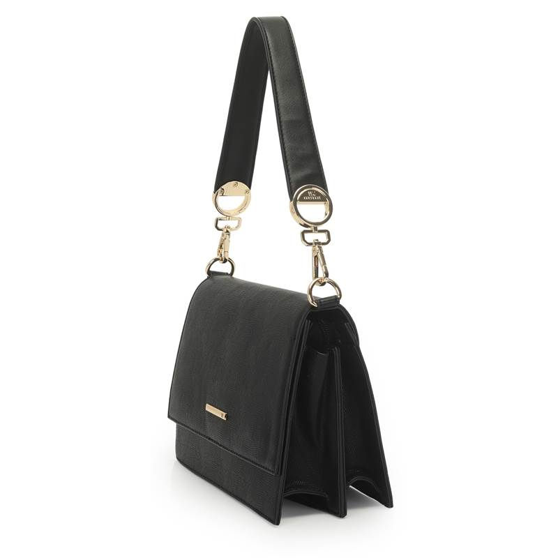 Miniatura: Bolsa Transversal Medio Lezard Preto WJ