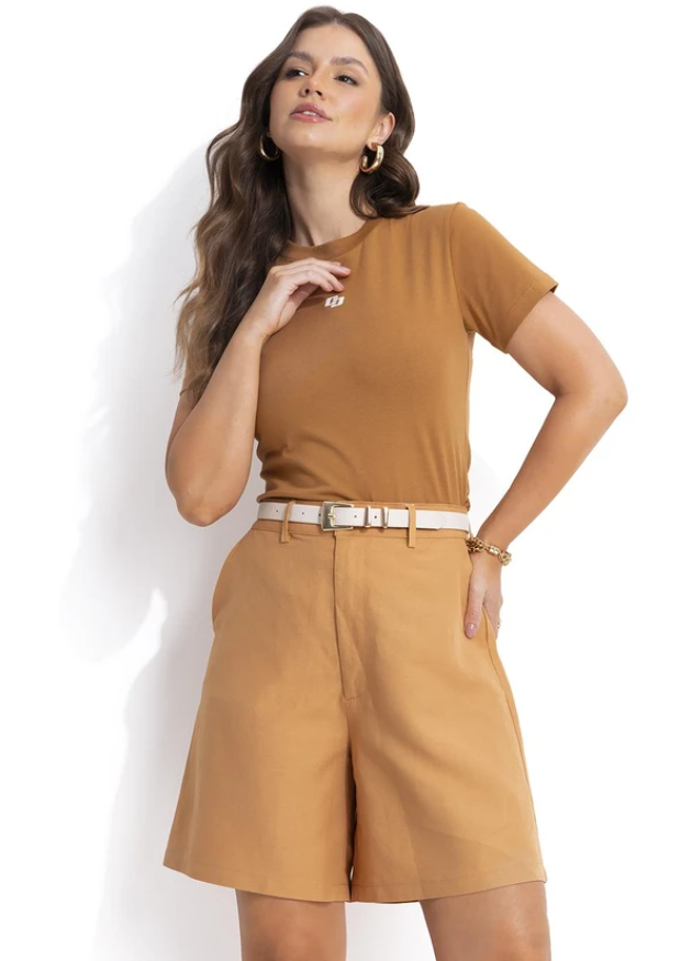 Miniatura: T-shirt Colcci Minimalista Caramelo