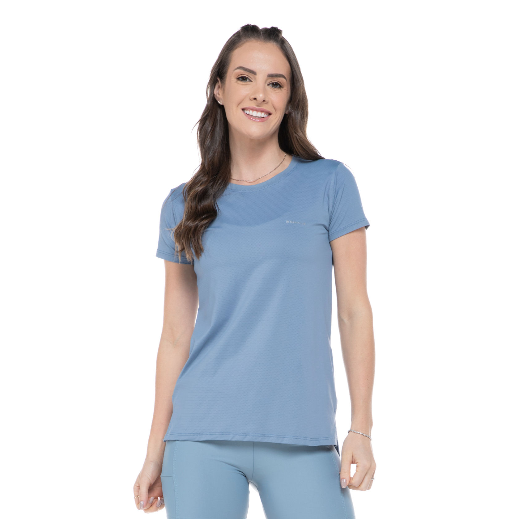 Blusa Alongada Walk Azul Jeans Claro