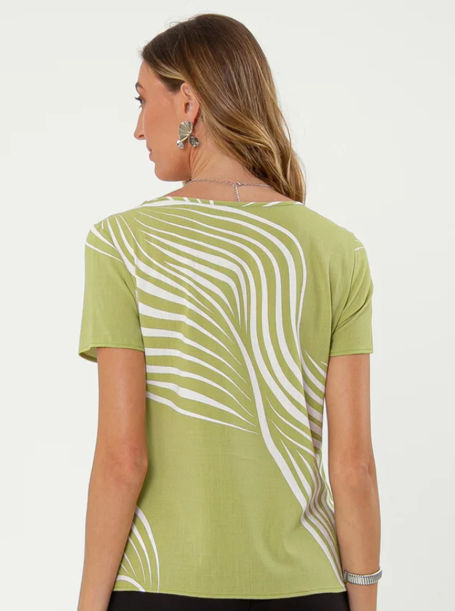 Miniatura: Blusa Decote Canoa em Viscose Verde