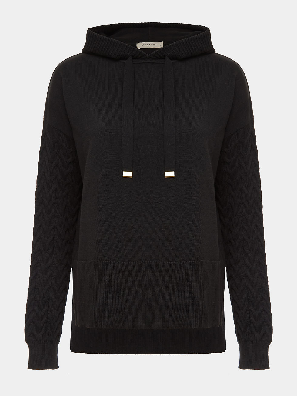 Miniatura: Blusa Pull Esportivo com Capuz Anselmi Preto