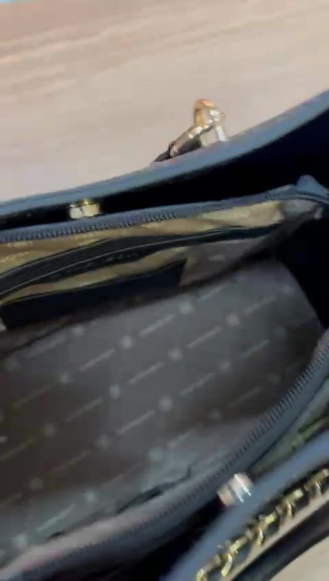 Miniatura: Bolsa Feminina Chenson Original Elegance Luxo Preta