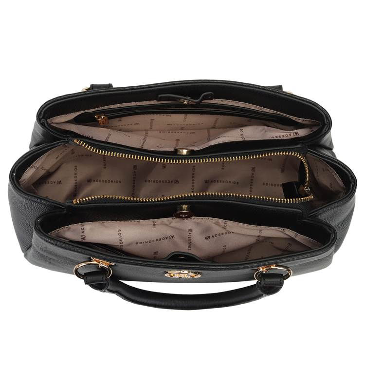 Miniatura: Bolsa Satchel Grande Preta WJ