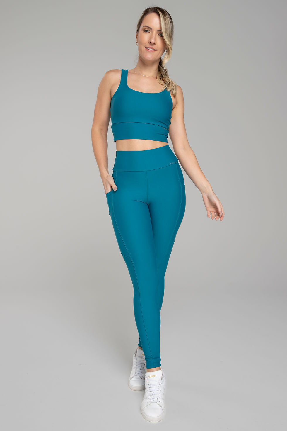 Miniatura: Legging Fitness Com Bolso Petróleo
