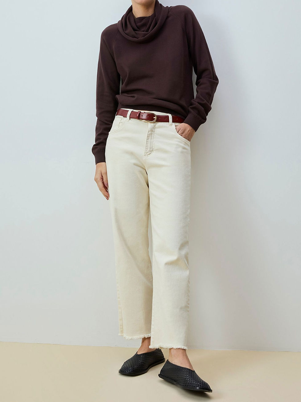 Miniatura: Blusa Básica com Gola Alta Anselmi Chocolate