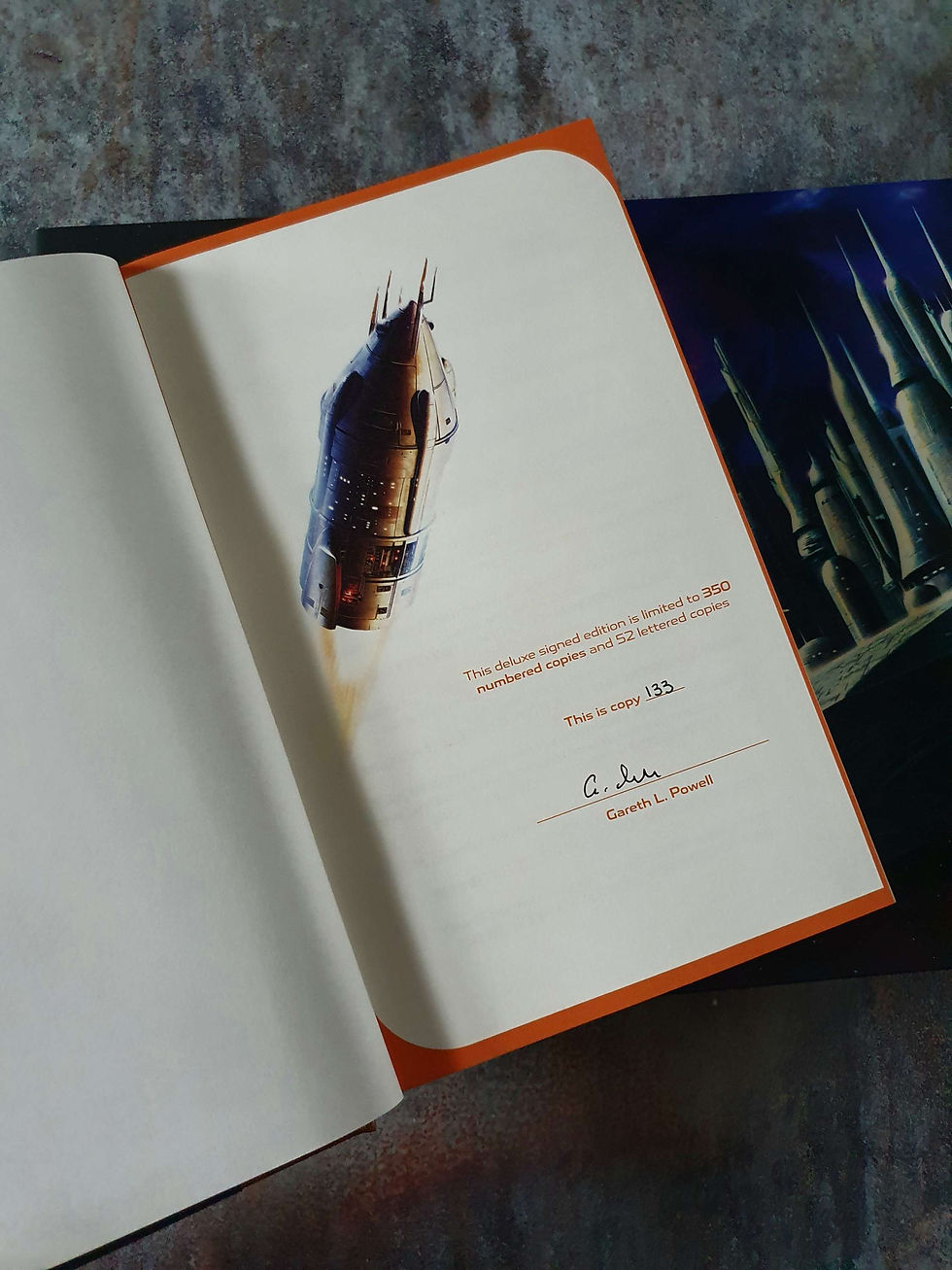Thumbnail: EMBERS OF WAR: Gareth L. Powell
Anderida Books
Deluxe Signed & Numbered Edition