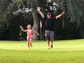 First time playing golf with my daughter...turned into a spelling test life lesson!
