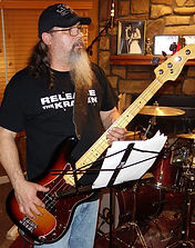 Bass Player in Studio