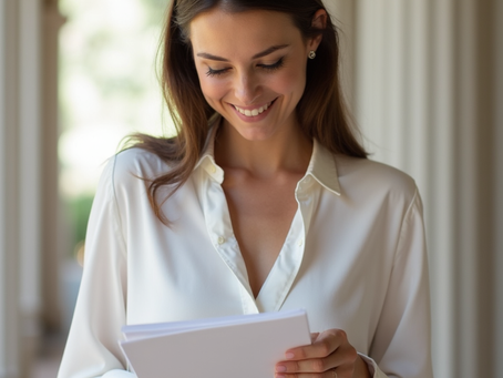 wedding planner looking at timeline with confidence