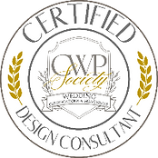 Certified Wedding Design Consultant Badge Fresno Wedding Planner