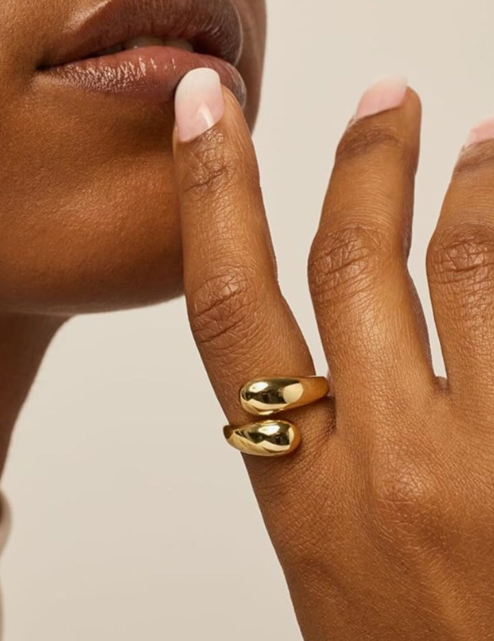 Thumbnail: Gold Chunky Wrap Ring