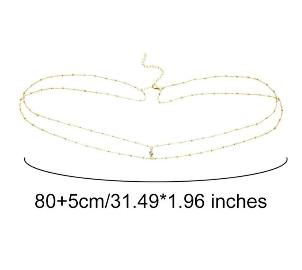 Thumbnail: Double Layer Bead Waist Chain