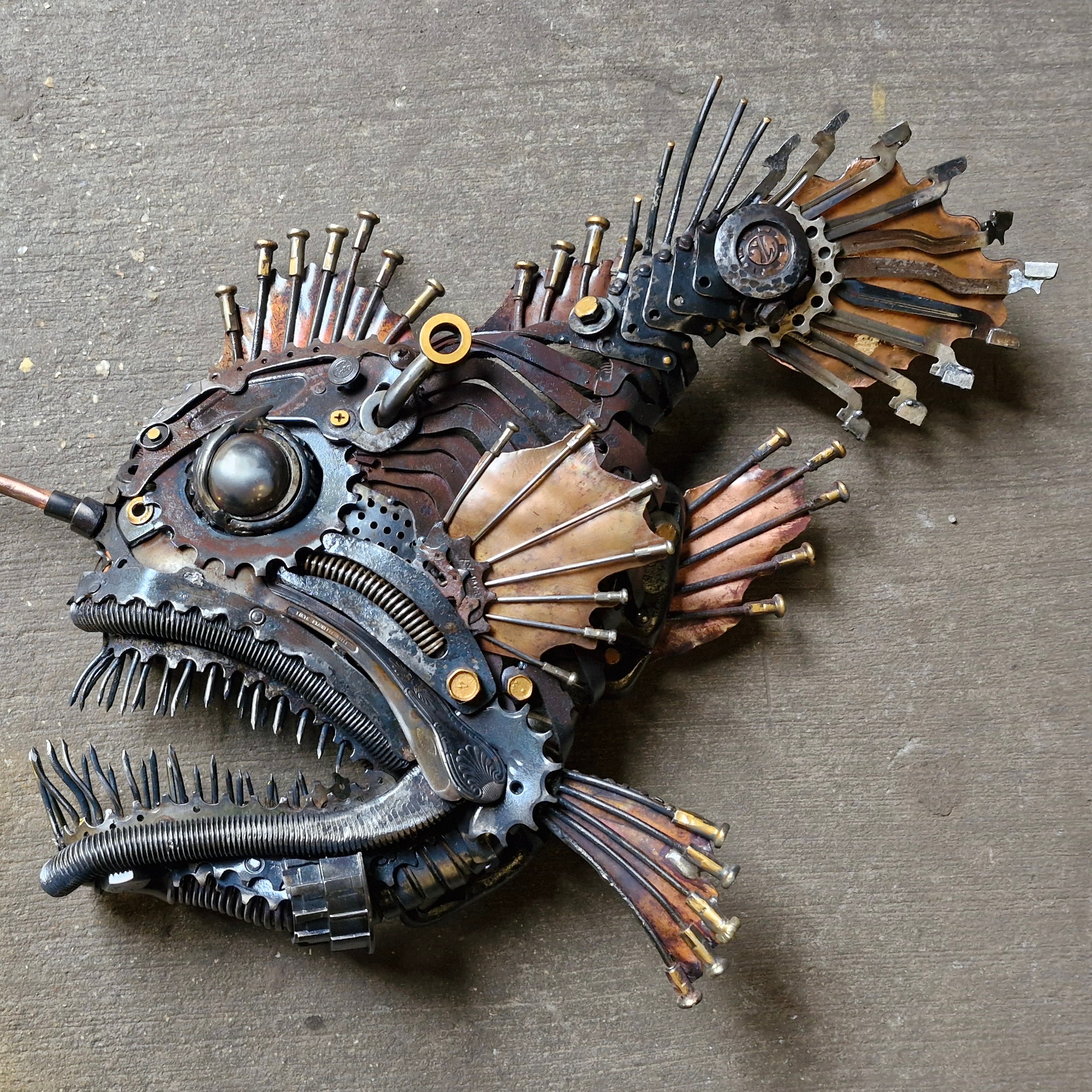 Angler Fish (Collection) metal sculpture by Alan Williams