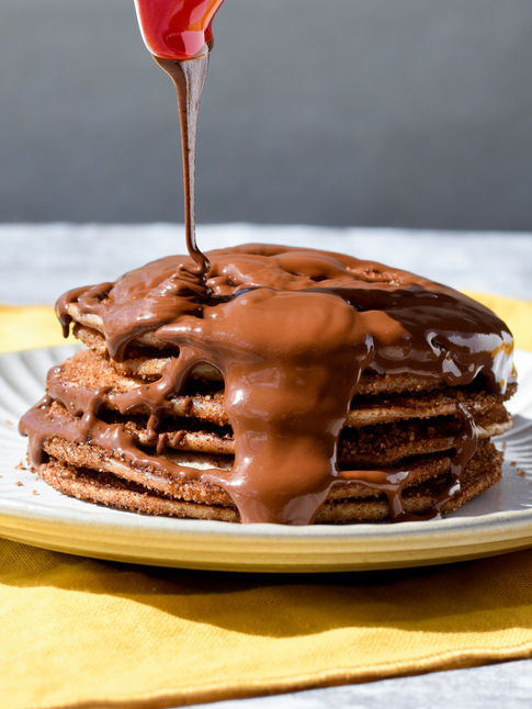 Vegan Churro Pancakes!