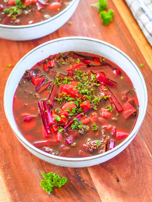 Vegan Borsch/Borscht with Kale