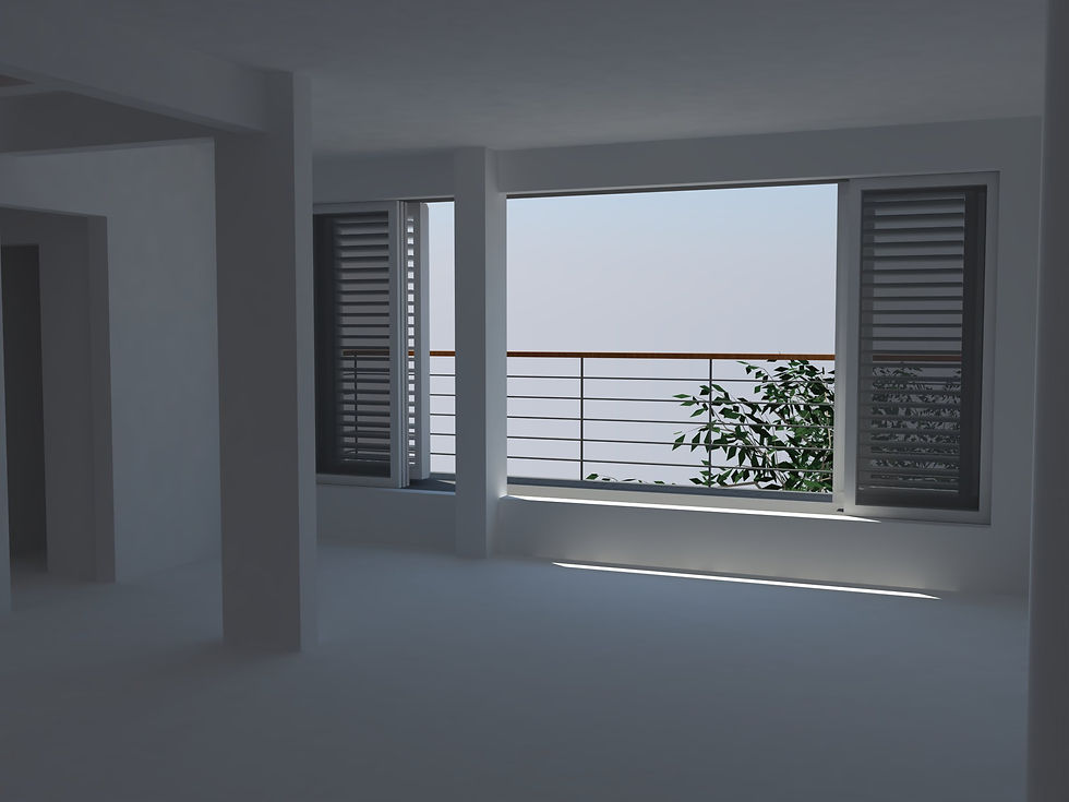 Estudo de iluminação da sala