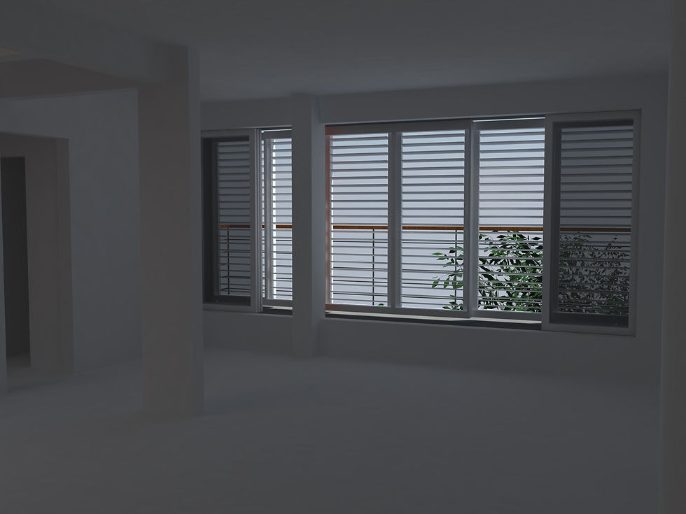 Estudo de iluminação da sala