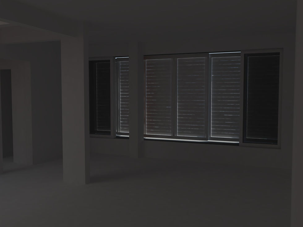 Estudo de iluminação da sala