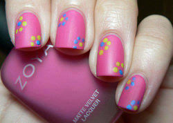 Rosa opaco + Florcitas