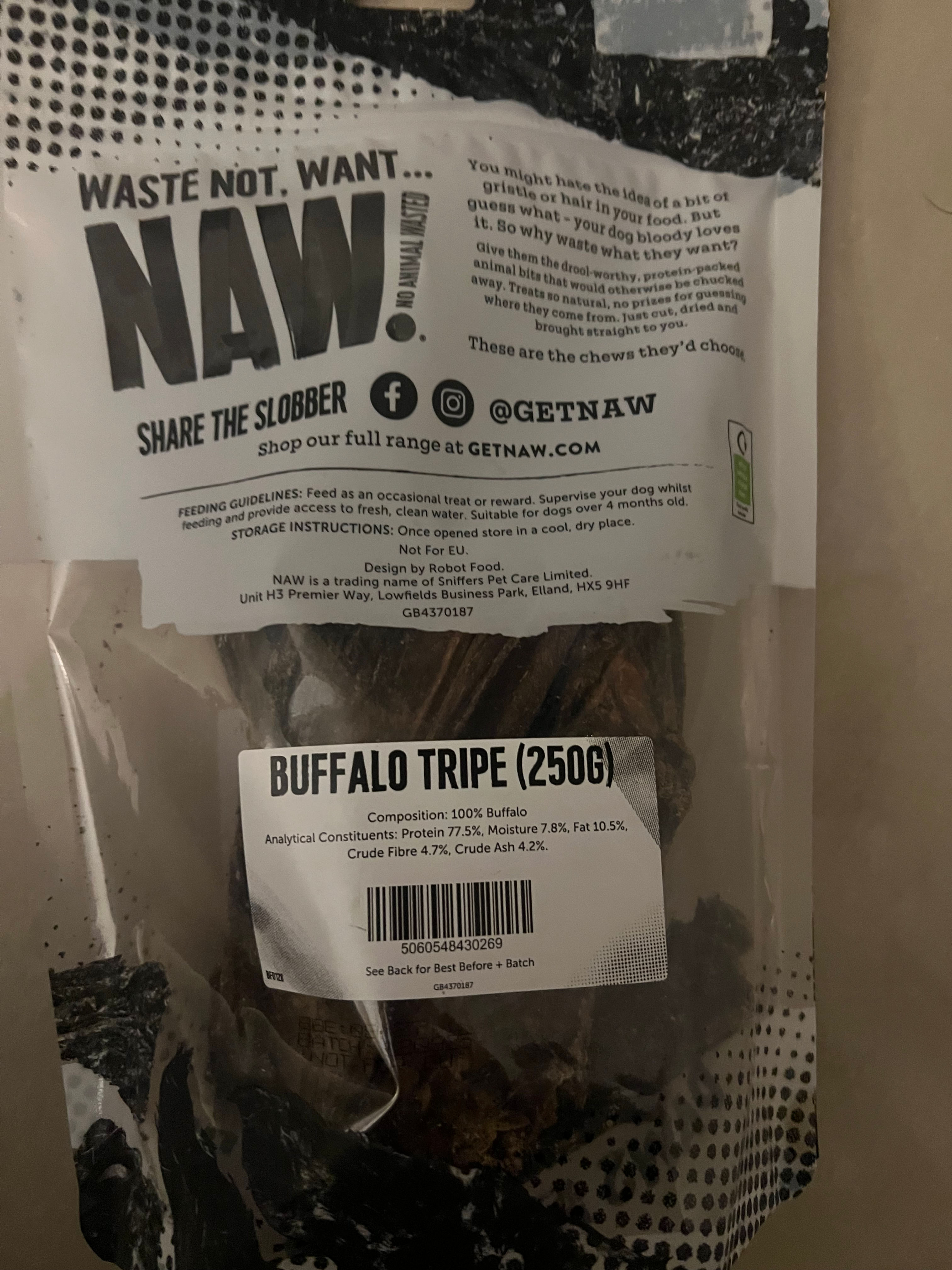 NAW Buffalo Tripe (250g)