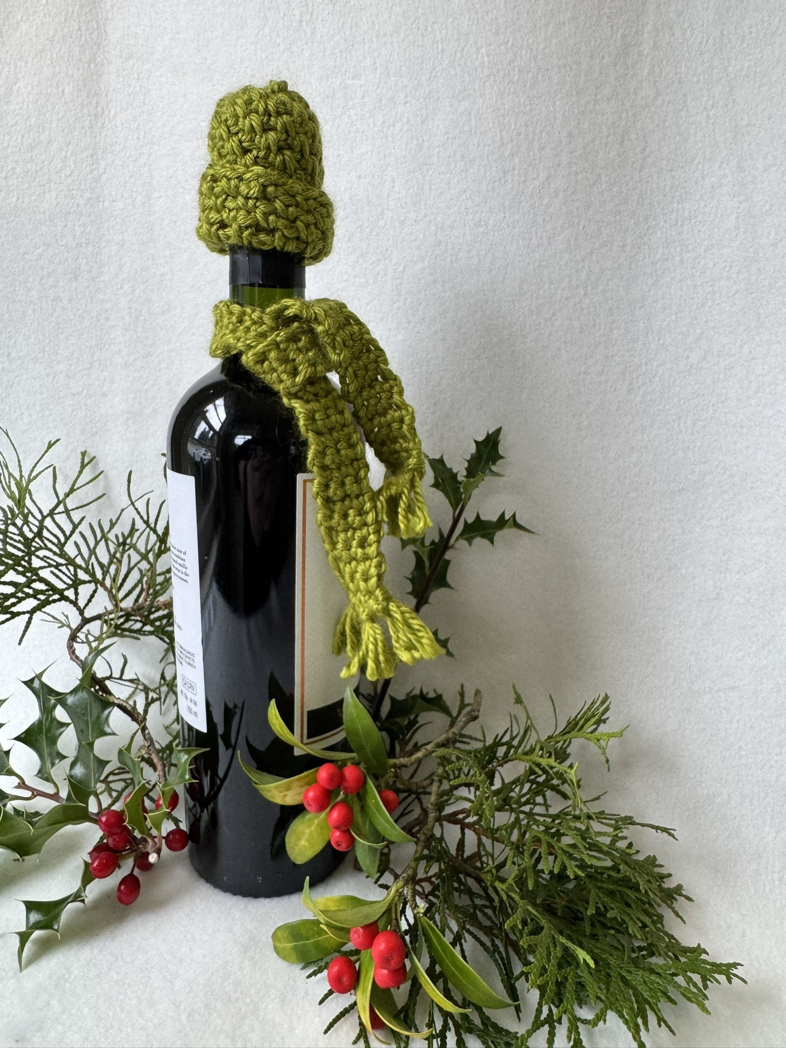 Lime Green Bottle Beanie Set