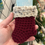 Thumbnail: Burgundy and Tweed Gift Card Stocking